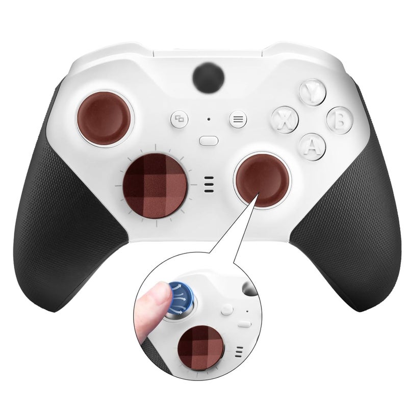 VANPARK Accessories for Xbox One Elite Series 2 Controller(Model 1797), Metal Thumbsticks Paddles Joysticks Replacement Parts Kits Compatible with Xbox Elite Wireless Controller Series 2 Core(Dark Red) - Image 3